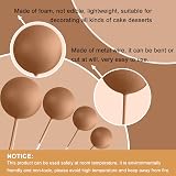 ASTARON 32 Pcs Ball Cake Topper Decorations Mini Foam Balloons Green Brown Gold view 3