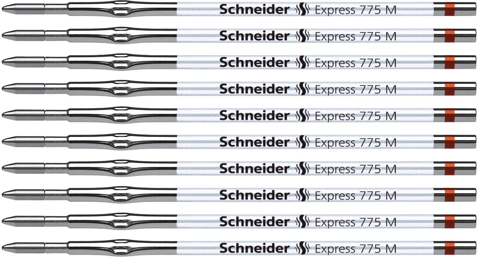 Schneider Express 775 Ballpoint Pen Refill M, Brown Pack of 10
