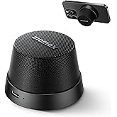 MOMAX Magnetic Portable Bluetooth Speaker - Mini Waterproof Shower Speaker with Bass, 12H Playtime, Outdoor Speaker True Wireless Stereo Pairing for Golf, Beach, Home, Travel, Gift Ideas