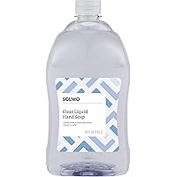 Amazon Brand - Solimo Gentle & Mild Clear Liquid Hand Soap Refill, Triclosan-free, 56 Fluid Ounces, Pack of 1