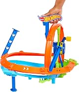 Hot Wheels Rapid Launch Loop Playset with 1:64 Die-Cast Car JBX65 view 6