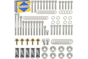 GOLKNHA 304 Stainless Steel Engine Bolt Kit 88pcs (7Pack) Compatible for Yamaha 1988-2006 Blaster 200 YFS200 Clutch Spring Clutch Bolts 10pcs (1Pack)