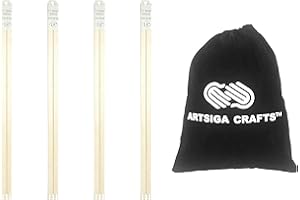 FRANK A. EDMUNDS CO. Frank A. Edmunds Mini Canvas Stretcher Bars 18 Inches x 1/2 Inch 4-Pack Bundle with Artsiga Crafts Small Project Bag