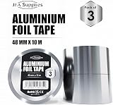 JFA Supplies Aluminium Heat Resistant Foil Tape 48mm x 10m Pack of 3 view 2