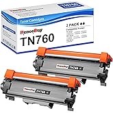 HenceBuy TN760 Toner Cartridges Replacement for Brother Toner TN-730/TN-760 Compatible HL-L2350DW MFC-L2710DW MFC-L2750DW HL-L2395DW HL-L2370DW DCP-L2550DW HL-L2390DW (Black, 2 Pack)