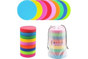 IKAYAS 81 Pcs Carpet Spots Markers Floor Dots Carpet Circles Carpet Markers for Classroom Elementary School Teacher Supplies, Carpet Floor Dots Spots for Kids Social Distancing