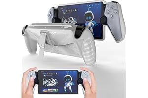 NINKI Compatible Silicone PlayStation Portal Case with Stand, Soft Silicone Dust-Proof Protector, Grip Cover for PlayStation Portal, White