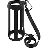 Silicone Case for JBL FLIP 5 Waterproof Portable Bluetooth Speaker, Gel Soft Skin Rubber Cover, Travel Carrying Storage Bag Pouch with Shoulder Strap and Carabiner