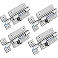 Door Security Slide Latch Lock, Keyless Entry Door Lock, Thickened Heavy Duty Steel Sliding Door Lock, Easy to Install Gate, Slide Latch Lock with 12 Screws