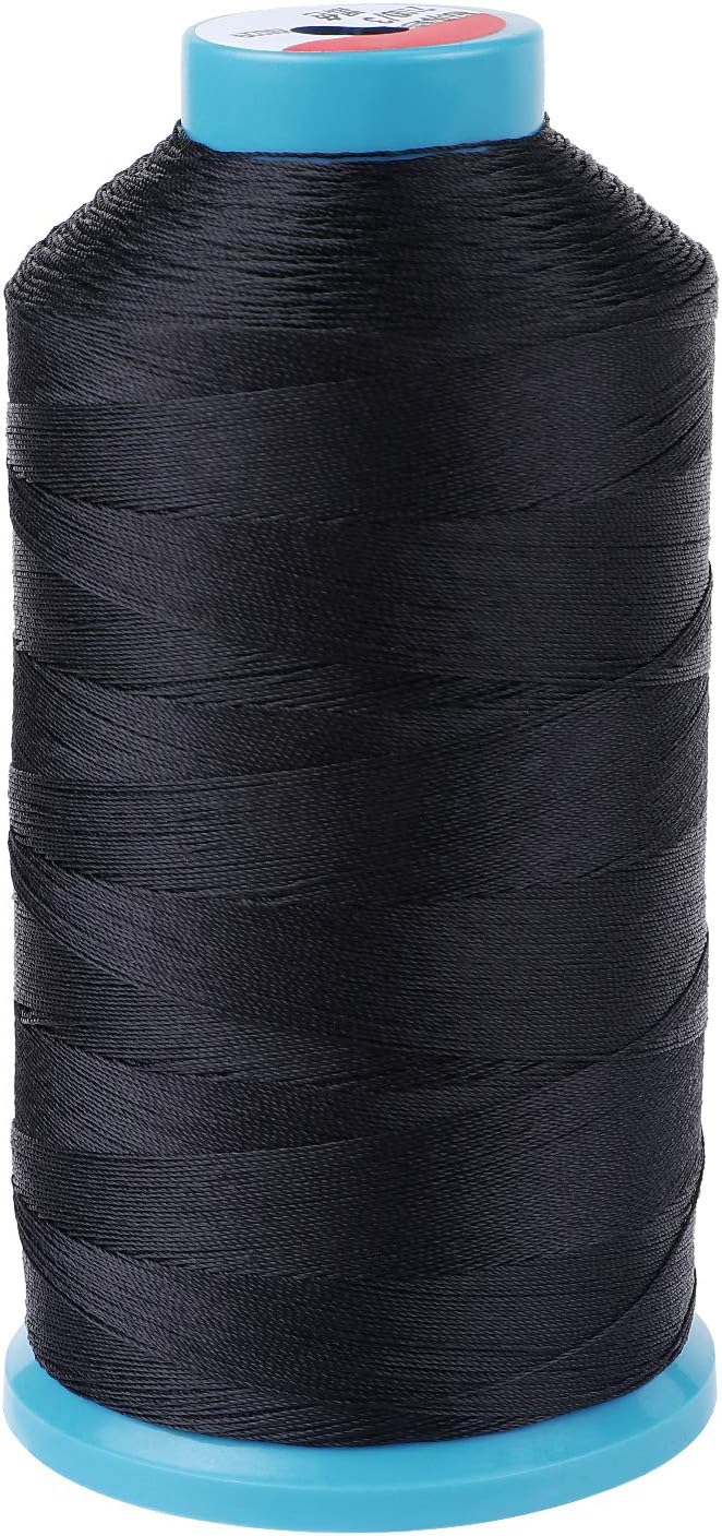 AusseL Black Nylon Sewing Thread 1500Yd T70#69 for Upholstery & Outdoor