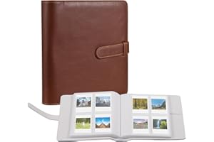 128 Pockets Album Book for Fujifilms Instant Camera Films Name Cards Postcard Large Capacity with Waterproof Cover Transparen
