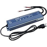 TOPAI LED Driver 24V 500W Outdoor IP67 Waterproof Power Supply, Transformer Adapter AC100V-130V to DC24V 20.8A Output, with 3 Prong Plug for Indoor Outdoor LED Lights