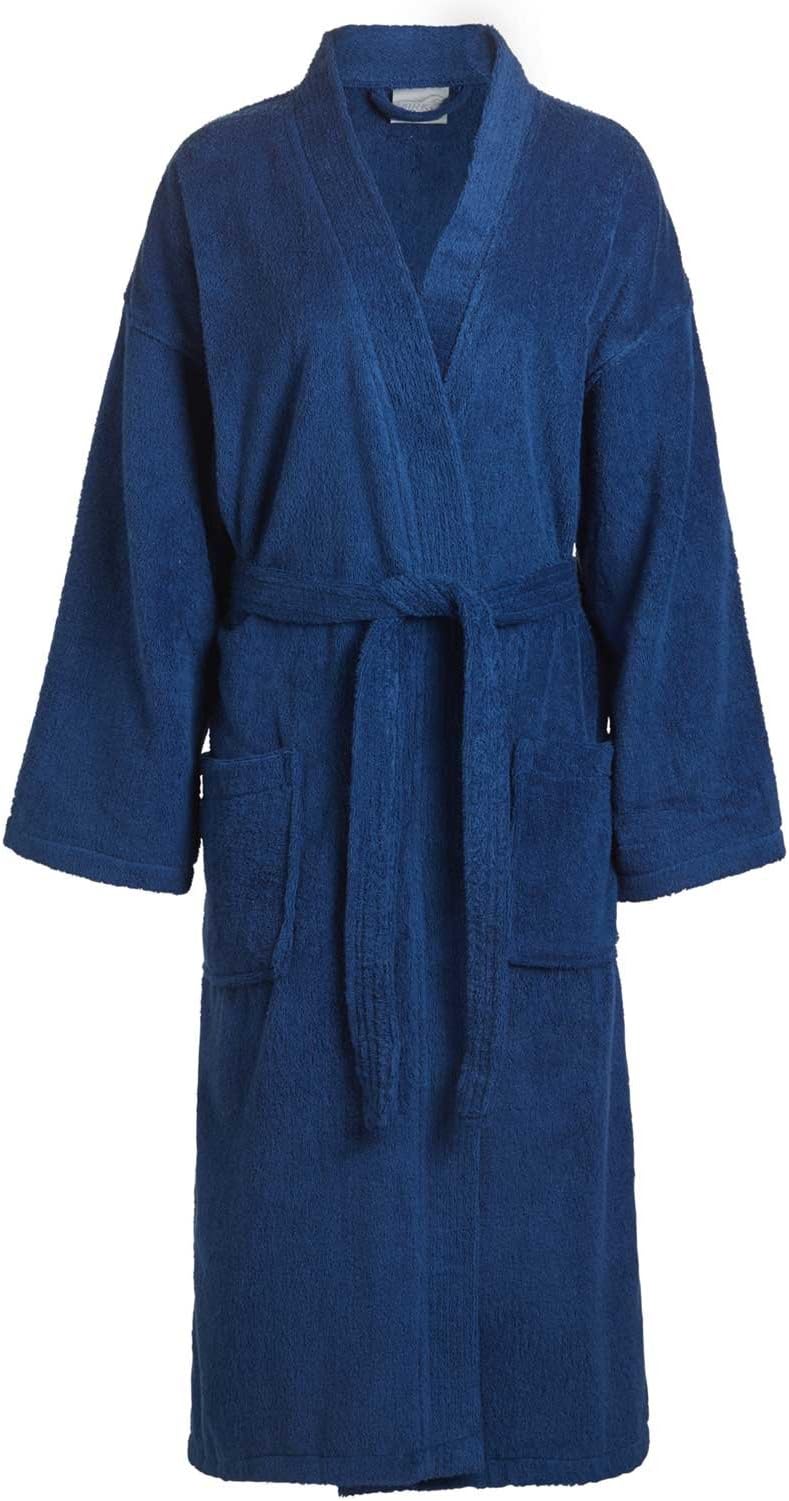 Men's Terry Robe Women's Terry Cloth Bathrobe Terry Kimono Collar Hotel Bathrobe
