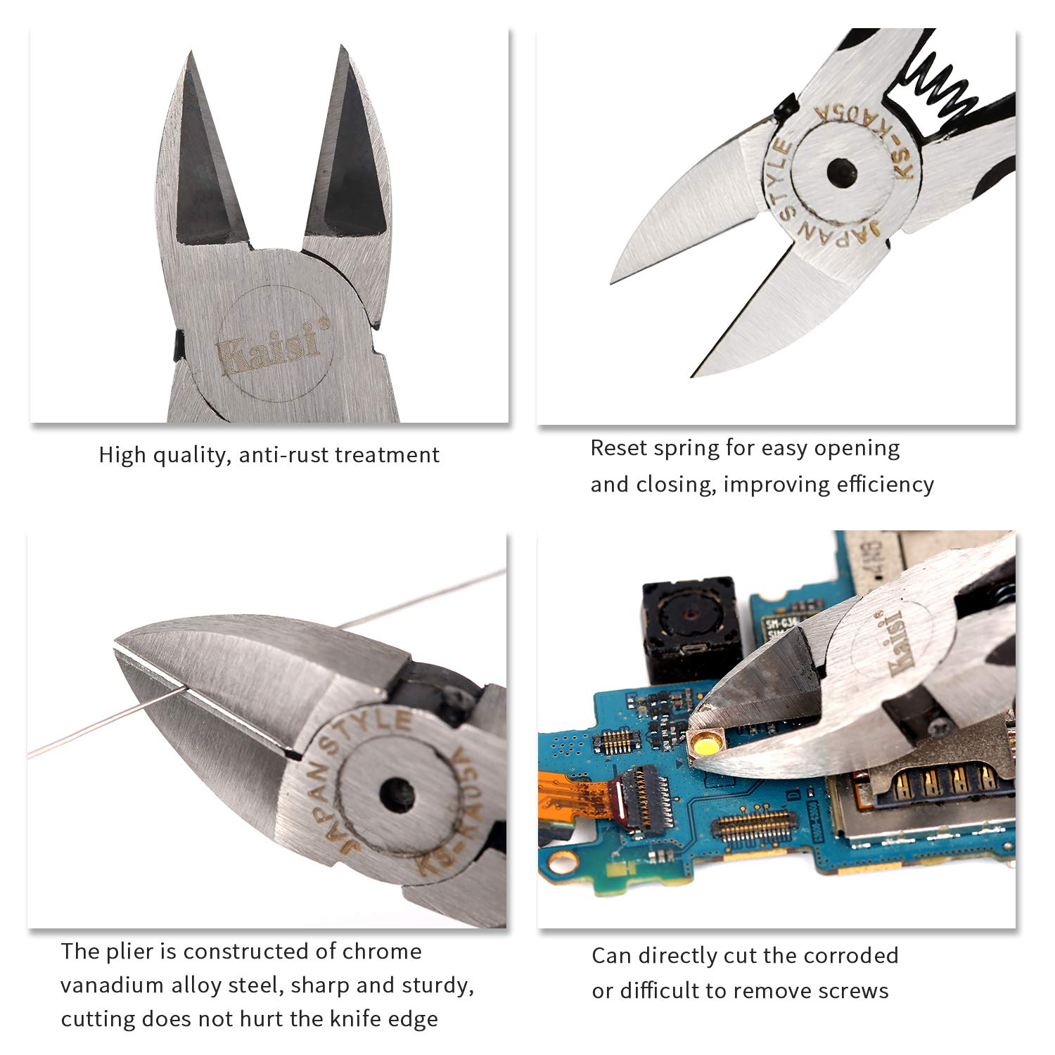 Repair Tools Wire Cutter Iron Wire Plier Flush Cut Pliers Micro Shear Flush Cutter By Kaisi (KA05A)