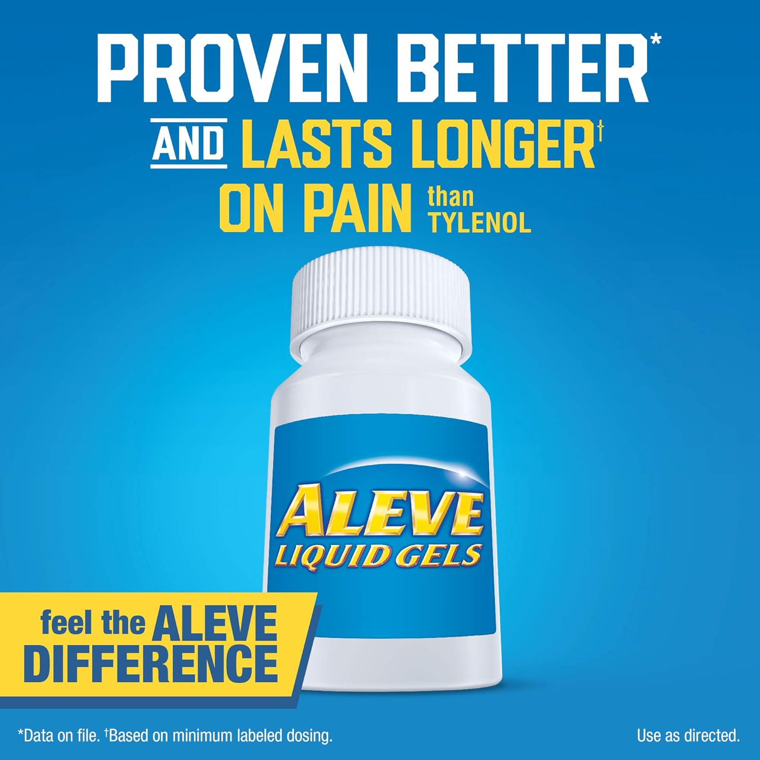 Aleve Liquid Capsules, Naproxen Sodium Capsules 220 mg (NSAID), Pain Reliever/Fever Reducer, Fast Pain Relief, 120 Count: Health & Personal Care