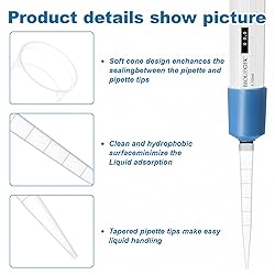 CryoKing 5ml Pipette Tips, 100Pcs Universal 5ml