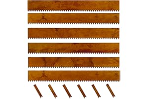 BUYYAH Cor-Ten Steel Landscape Edging with Rust Patina Finish, Pre-Rusted Cor-Ten Steel Landscape Edging, 42 inch Strips, 6 inch Depth (6 Pack)