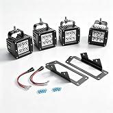 Wsays 4 PCS 3" 24W Dually LED Fog Light Pods with Quick-Detach Wiring Plug | Fog Lamp Location Mounting Brackets Compatible with Dodge Ram 1500 2500 3500 2009-2019