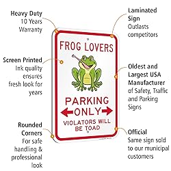 SmartSign Frog Lovers Parking Only Violators Toad