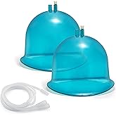 Elitzia Vacuum Cups for Butt Lifting 3000ML/101Fl.oz Vacuum Cupping Machine Accessories Extra-Large Buttocks 9.05inch bottom diameter 6.69inch height 1 Pair ETHX005 (Blue)
