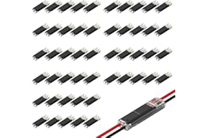 50PCS Double Low Voltage Wire Connector with Locking Buckle, Reliable Connection Small Track Lighting Strip Connectors for Ho