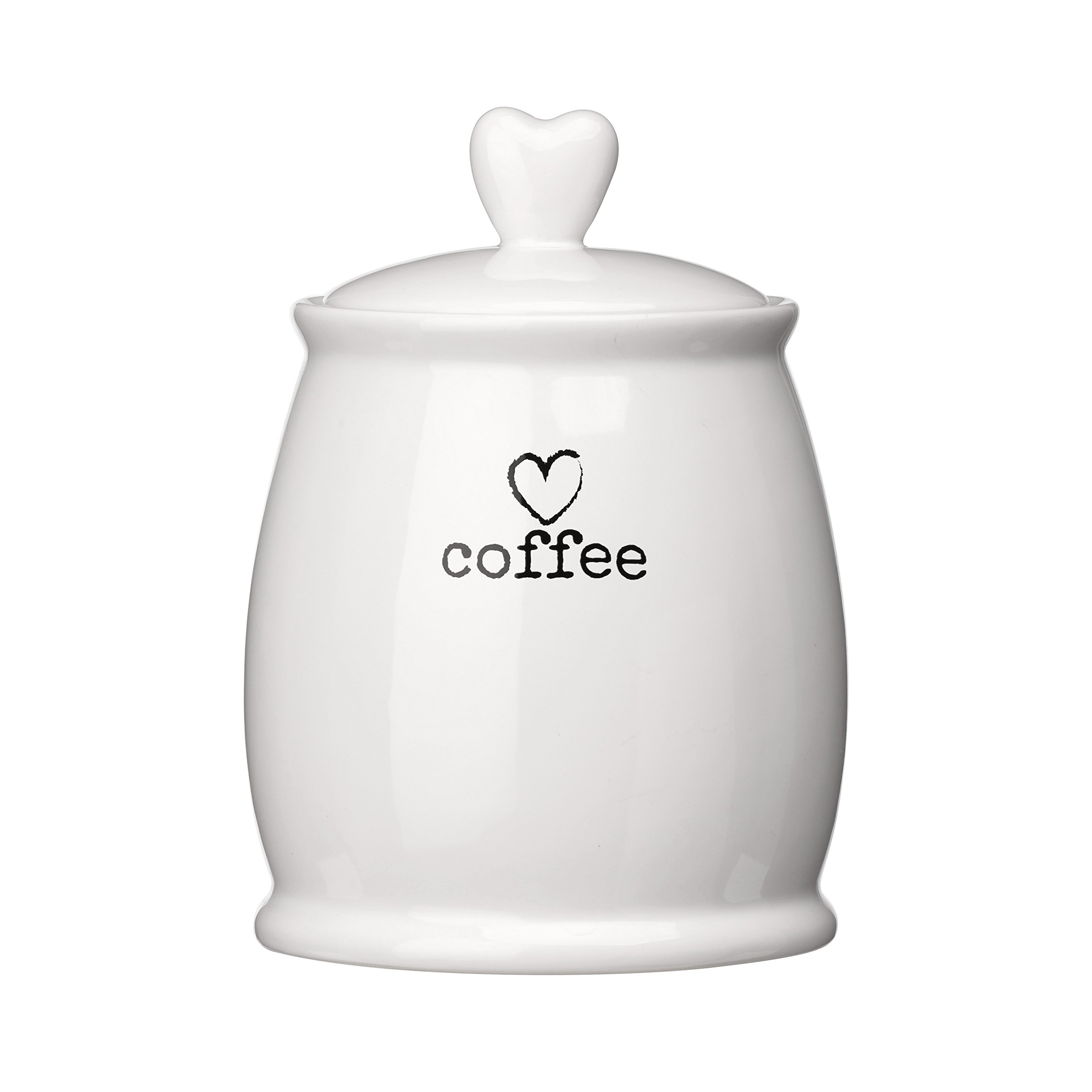 Premier Housewares Charm Coffee Canister, White