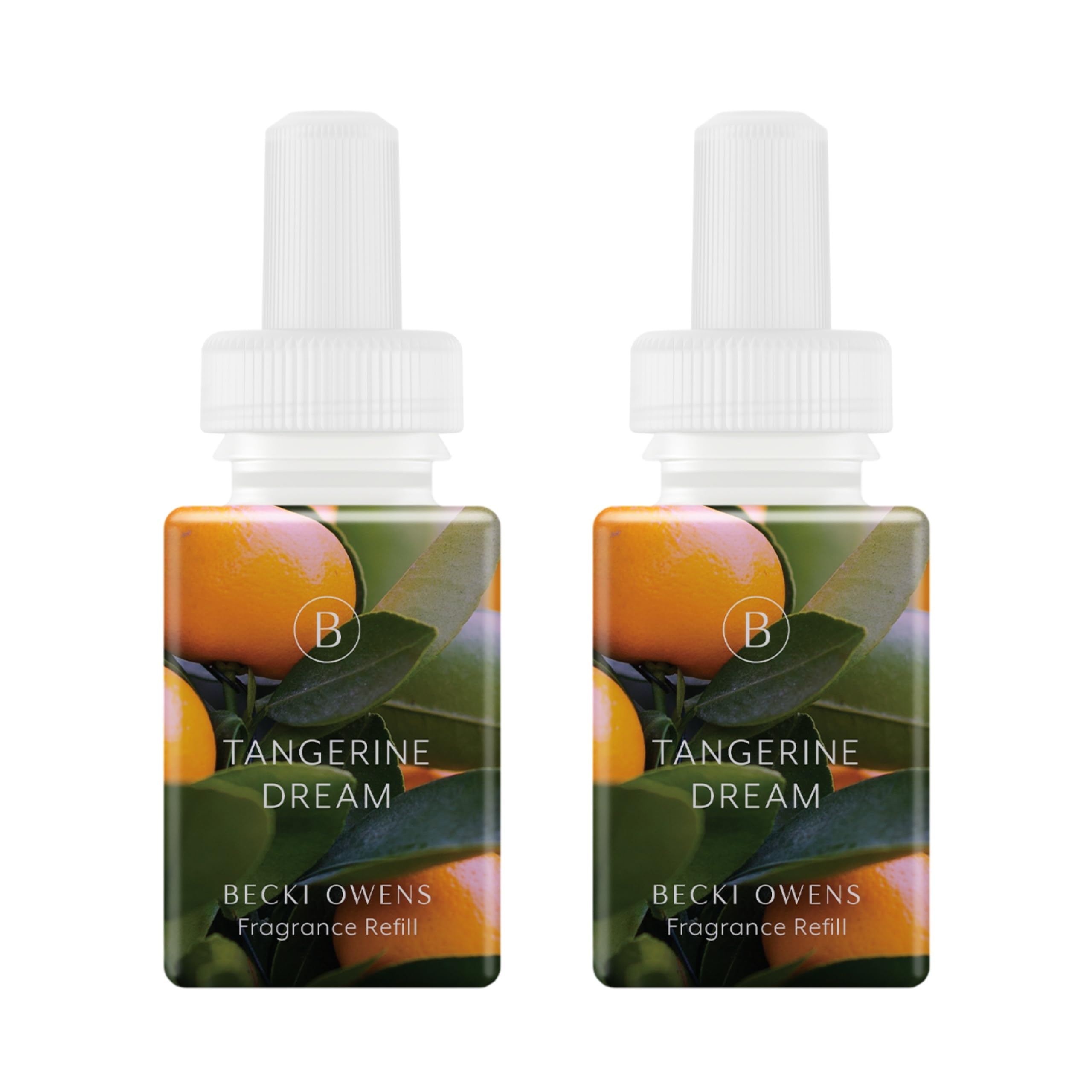 Pura & Becki Owens Home Scent Refill - Smart Air Diffuser - Up to 120-Hours of Luxury Fragrance per Refill - Home Essential - Clean & Safe Diffuser Fragrance - 2 Pack, Tangerine Dream