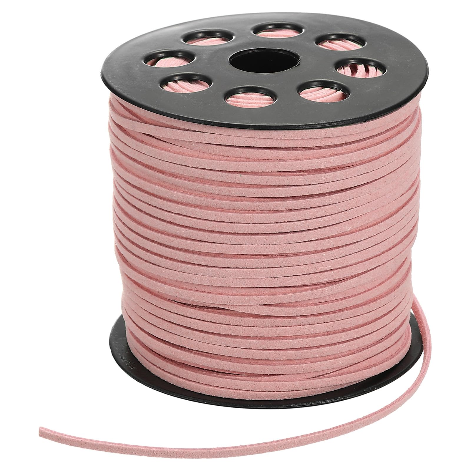 PATIKIL 100 Yards x 2.6mm Faux Suede Leather Cord, Leather Lace String for Bracelet Necklace Beading Making DIY Crafts, Pink Red
