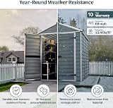 Palram Canopia Skylight 4x6 Lean-to Shed Gray Polycarbonate Aluminum Frame view 5