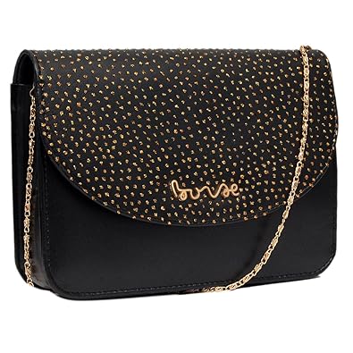 Borse Womens Sling Bag (Kcpm40 , Black)