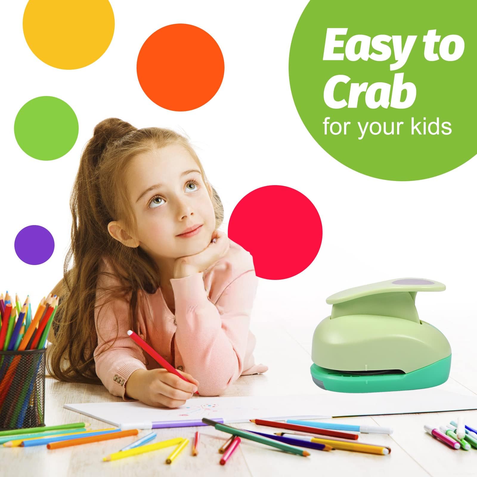 UCEC 1/2 Inch Circle Punch - Paper Circle Punch for Crafts, Scrapbooking, Cards & Arts