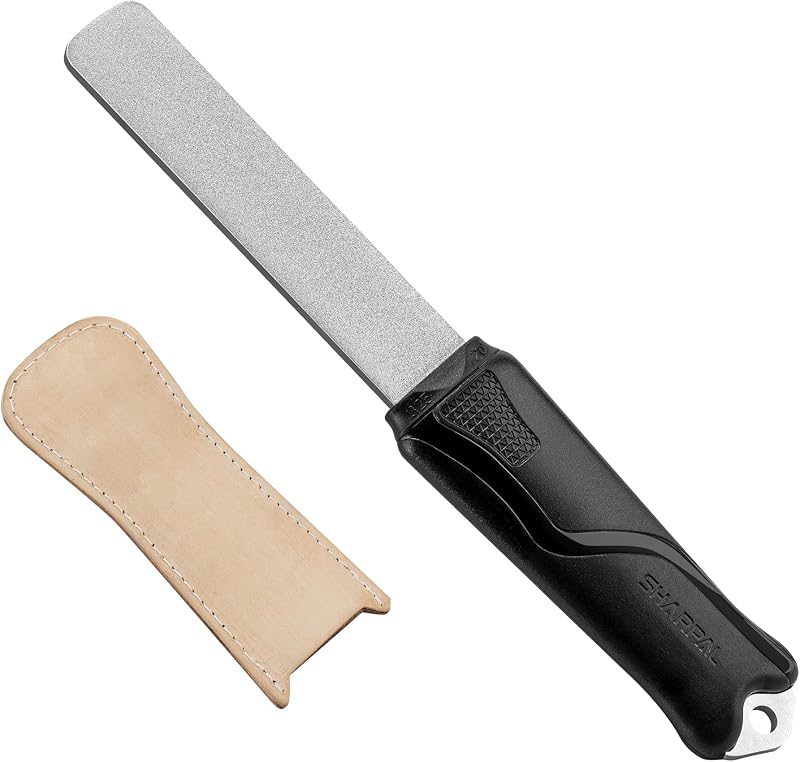 Sharpal 127N Dual-Grit Diamond Sharpening Stone with Leather Strop 325/1200