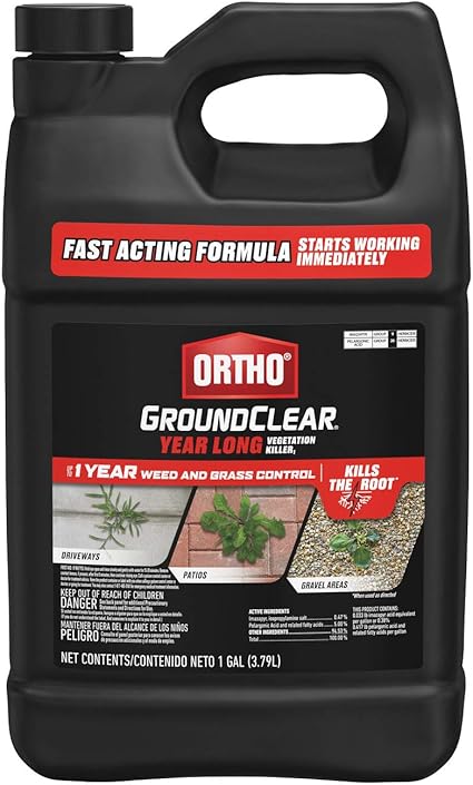 Amazon Com Ortho Groundclear Year Long Vegetation Killer1 Concentrate Visible Results In 3 Hours Kills Weeds And Grasses To The Root When Used As Directed Up To 1 Year Of Weed
