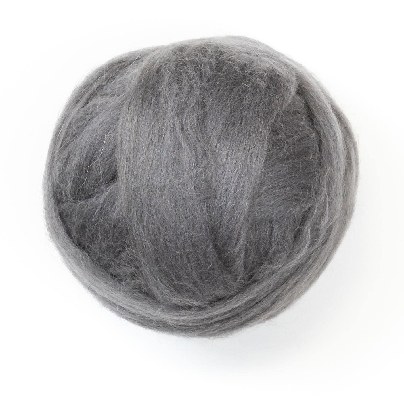 Kondoos Coloured 225 gram Natural Wool roving Tops, Best Wool for Needle Felting, Wet Felting, handcrafts, Spinning and Stuffing Fleece. (Graphite) โ image 1
