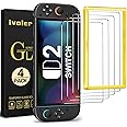 ivoler 4-Pack Tempered Glass Screen Protector Designed for Nintendo Switch 2 2025 with [Alignment Frame] Transparent HD Clear[Updated Version] Screen Protector for Switch 2 7.9''