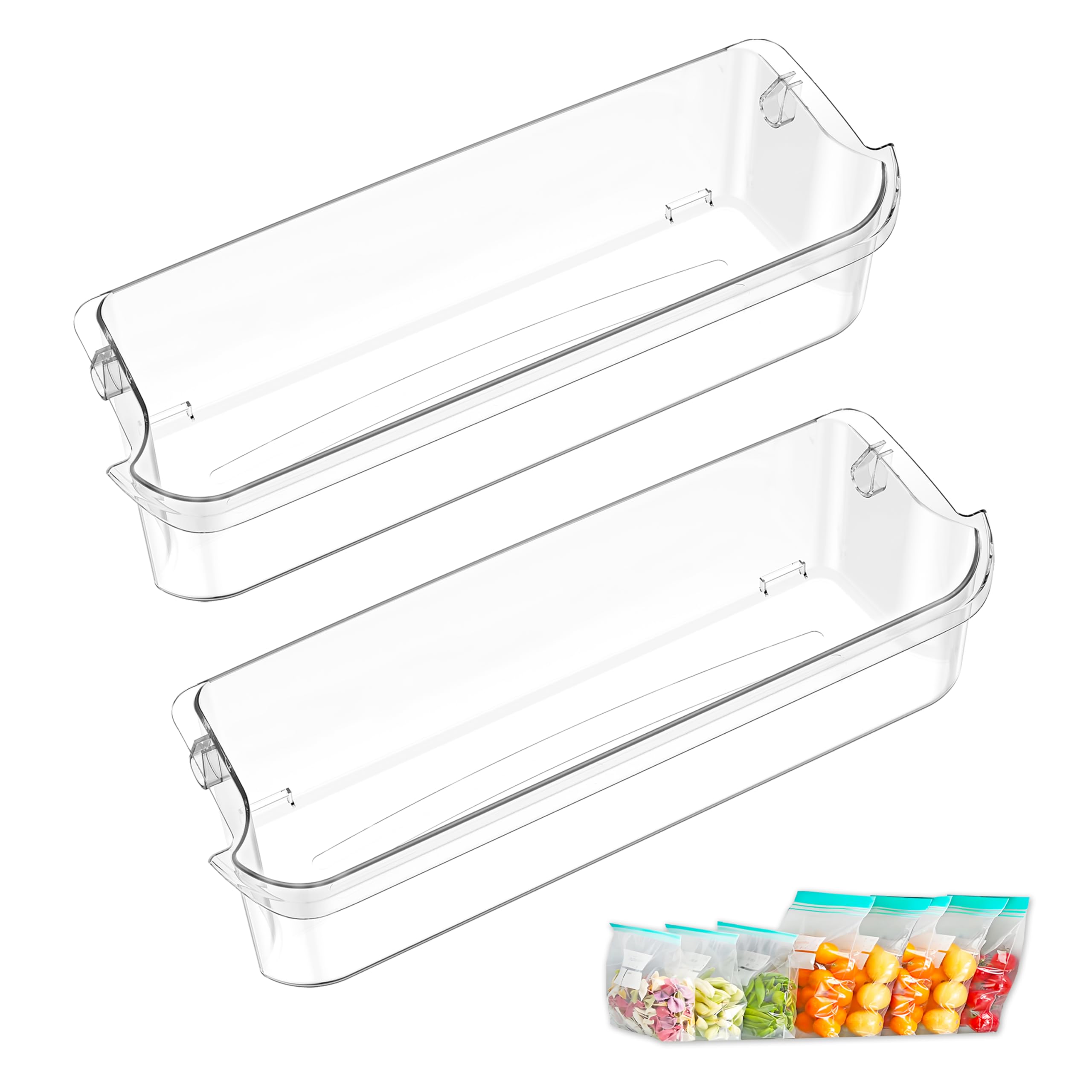 Photo 1 of [2 Pack]Upgraded 241505301 Refrigerator Door Bin Shelf,Compatible With Frigidaire?Kenmore?Electrolux,Replace For AP3769131, 241808213, 241505303, 241808214