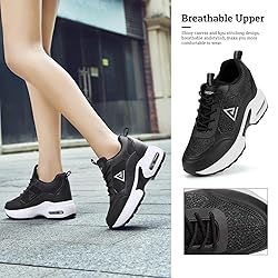 AONEGOLD Women's Platform Sneakers Wedges High Top