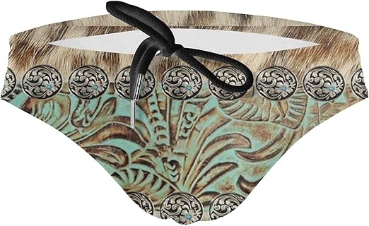 AMIURY Traje de baño para hombre, color verde azulado, Negro, Medium