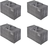 Venο 4 Pack Heavy-Duty Oversize Storage Bags with Zips and Tag Pocket