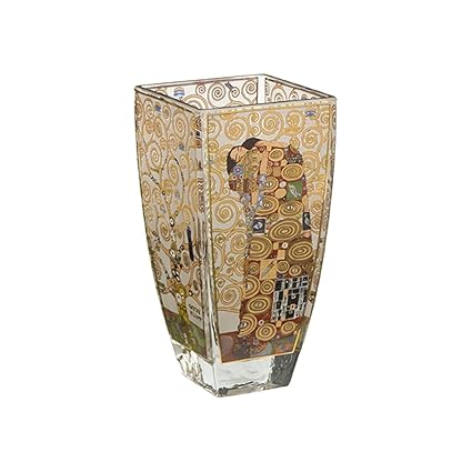 Gustav Klimt Vase Motif Porcelain Der Kuss Le Baisier Beige Gold