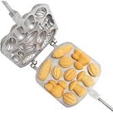 Ultimate Assorted Cookie Maker square shape For Filling from 5 Oreshki Mold + 2 Pine Cone Cookie Cutter + 4 Mushroom Cookie Candy Maker - Walnut Mold 11 halves - Molde Para Hacer Nueces Cubanas