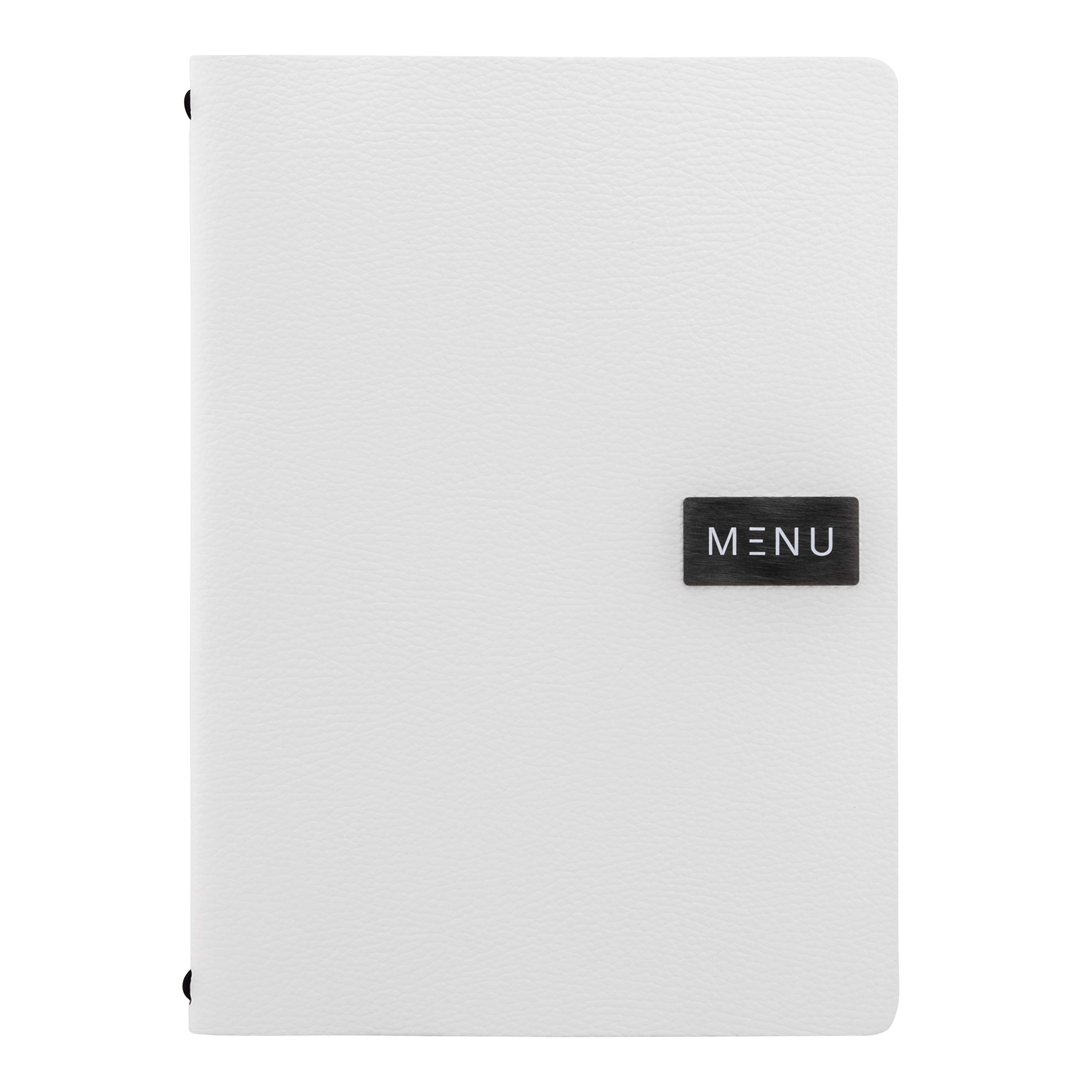 Securit MC-LRA4-RWWT A4 Leather Range Menu Holder - White