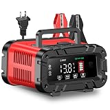 E-FAST Battery Charger 0-20A 12/24V Lifepo4 Lead Acid Automatic Smart Car Battery Charger, Trickle & Pulse Repair, Automobile Battery Maintainer for Car Truck Motorcycle Lawn Mower Boat