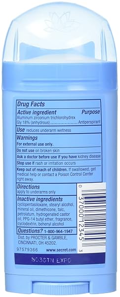 SECRET ANTI-PERSPIRANT DEODORANT INVISIBLE SOLID SHOWER FRESH 2.60