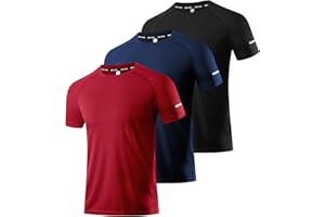 Boyzn 1, 3, 5 or 7 Pack Men's Workout Running Shirts, Dry Fit Moisture Wicking T-Shirt, Gym Athletic Short Sleeve Tee Shirts