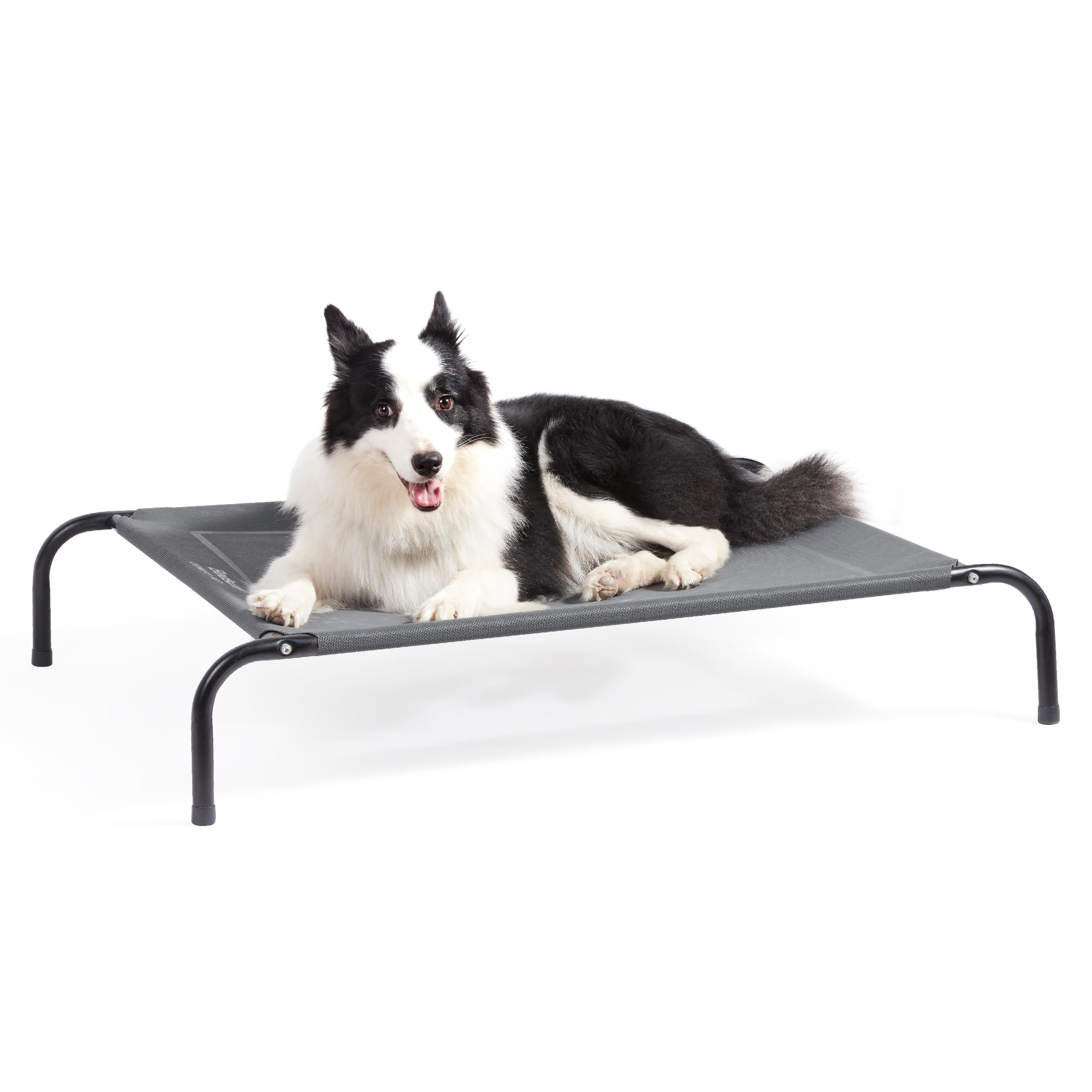 Bedsure Raised Dog Bed Medium - Elevated Waterproof Dog Bed With Mesh, Outdoor Pet Bed for Travel and Garden, Grey, 105x65x20cm