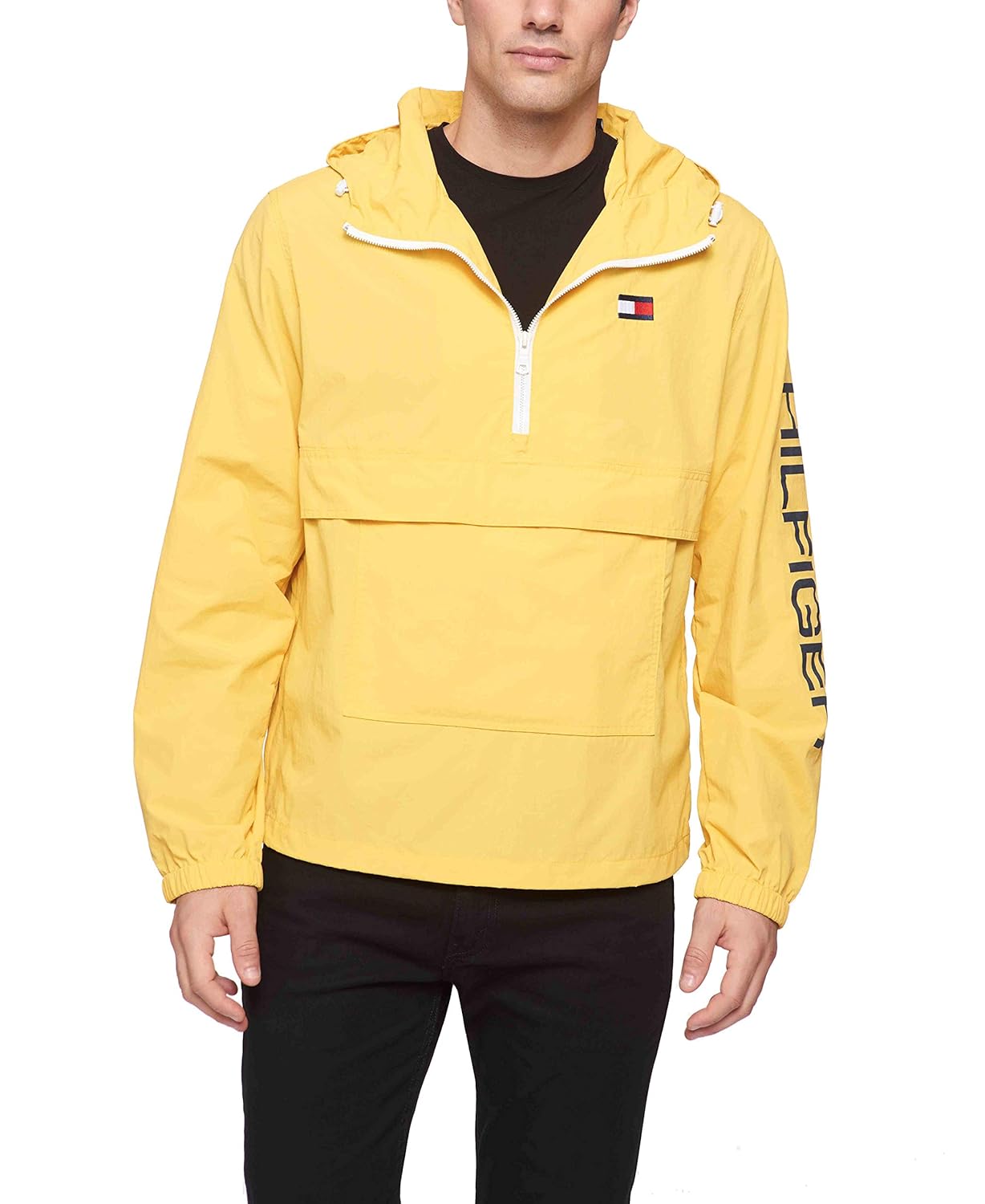 tommy hilfiger men's retro lightweight taslan popover jacket