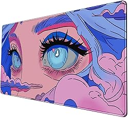 Nasdalgias Anime Girl Loving Eye Desk Mat Desk Mat
