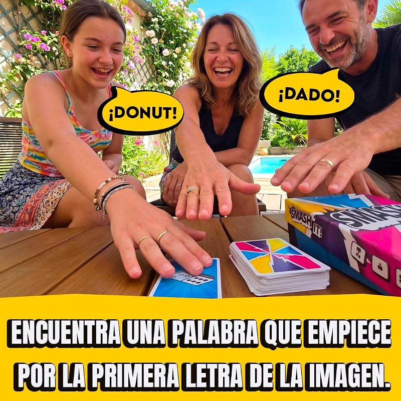 Smash It! - Juegos de Mesa para Familia y Amigos - Juego de Cartas de Rapidez Mental - de 2 a 8 Jugadores - Diversión sin Pantallas - Regalo Original | Juego de Viaje