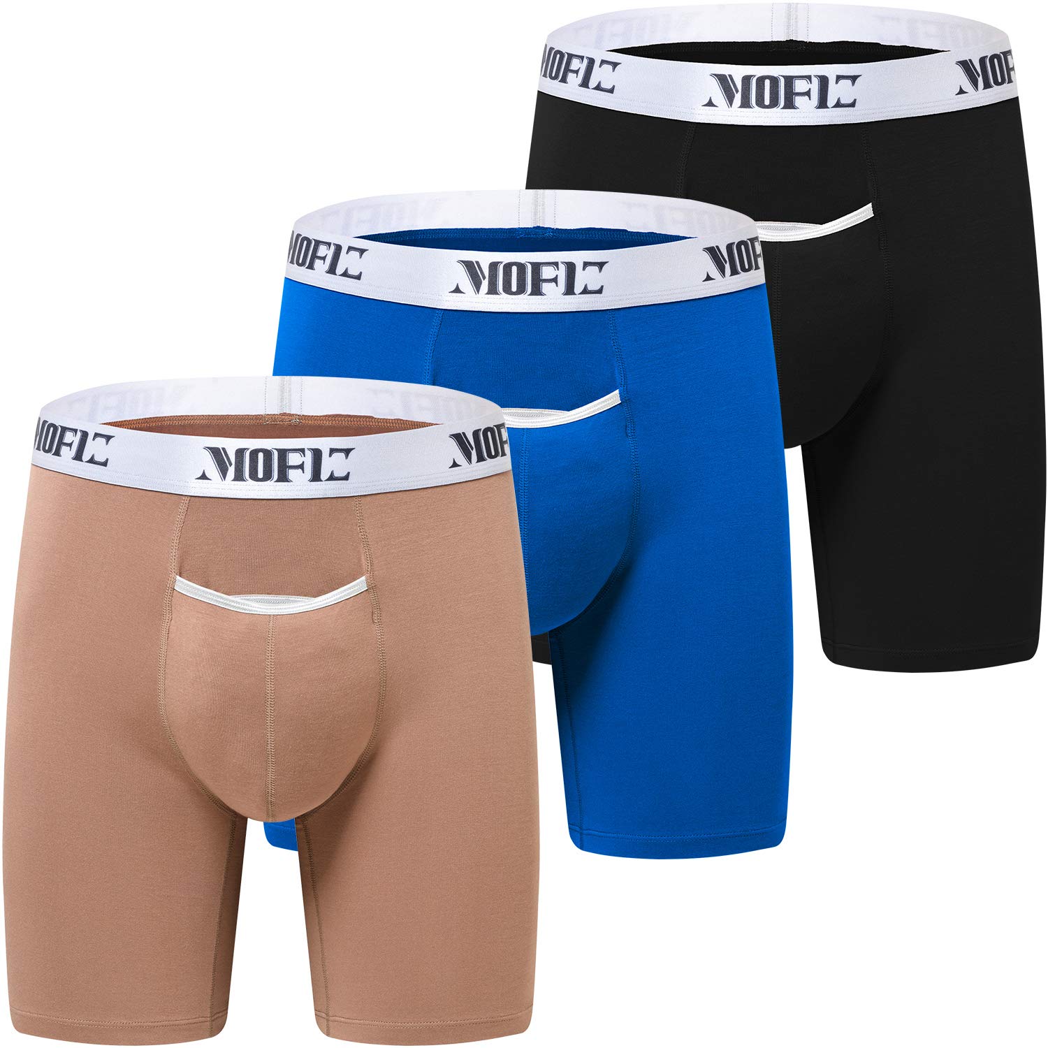 JINSHI Men's Underwear Boxer Briefs Bamboo Relaxed